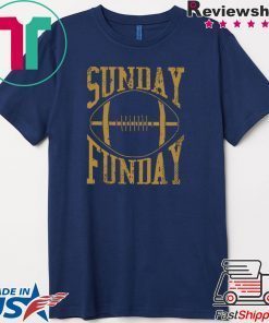 Sunday Funday Gold Football Gift T-Shirt