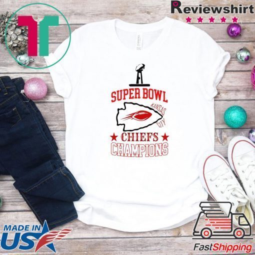 Super Bowl LIV Champions Kansas City Football Official T-Shirt