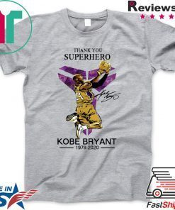 Thank You Superhero Kobe Bryant 1978-2020 Signature Official T-Shirts