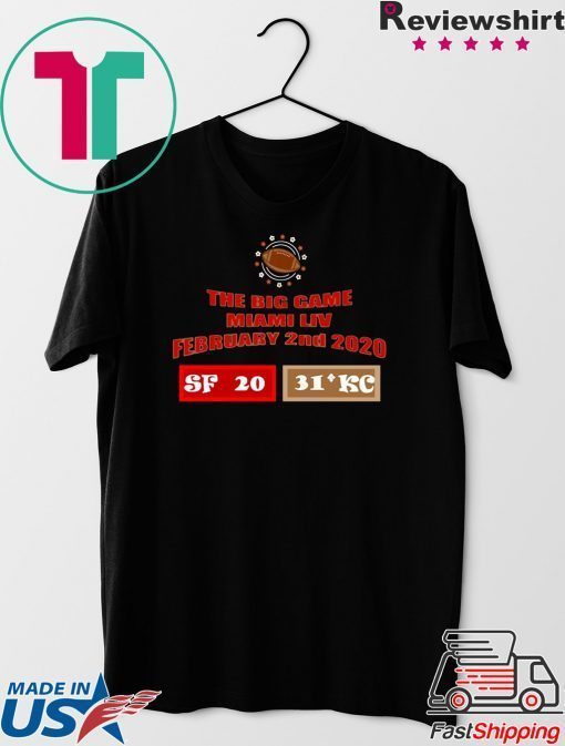 The Big Game Miami Live February 2nd 2020 Football Bowl Game Gift T-Shirts