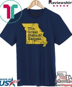 The Great State of Kansas Funny Missouri Distressed Apparel Tee Shirts