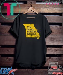 The Great State of Kansas Funny Missouri Distressed Apparel Tee Shirts