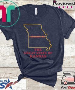 The Great State of Kansas Missouri Funny Marker Correction Gift T-Shirt