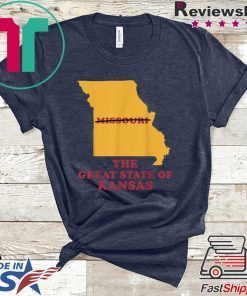 The Great State of Kansas Missouri Funny Marker Correction Gift T-Shirts