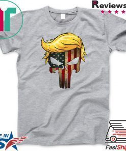 Vintage Trump Hair Skull 2020 American Flag Gift T-Shirts