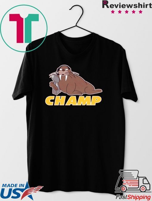 WALRUS CHAMPS - ANDY REID T-SHIRT Kansas City Chiefs Super Bowl LIV Champions Gift T-Shirts