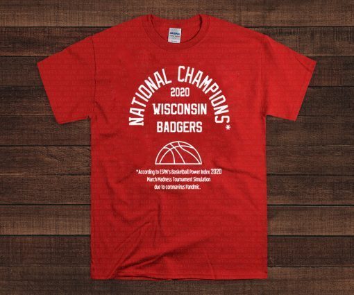 2020 NATIONAL CHAMPIONS UNISEX T-SHIRTS – WISCONSIN BADGERS