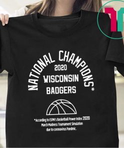 2020 NATIONAL CHAMPIONS UNISEX T-SHIRTS – WISCONSIN BADGERS