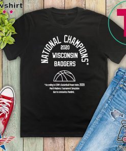 2020 NATIONAL CHAMPIONSHIP WISCONSIN BADGERS TEE T-SHIRT
