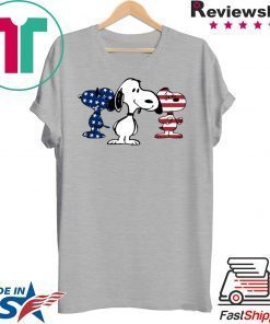 4th Of July Three Snoopy American Flag Gift T-Shirts