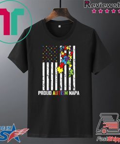 Autism Awareness Shirt American Flag Proud Autism Napa Gift T-Shirt