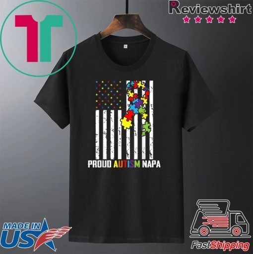 Autism Awareness Shirt American Flag Proud Autism Napa T T Shirt