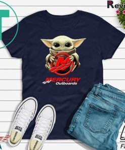Baby Yoda Hug Mercury Outboards Gift T-Shirt