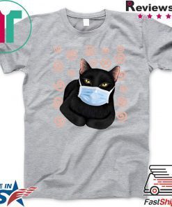 Black cat face mask Gift T-Shirt