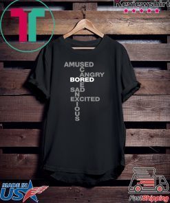 Bored Amused Angry Sad Excited Anxious Scared Mood Gift T-Shirt