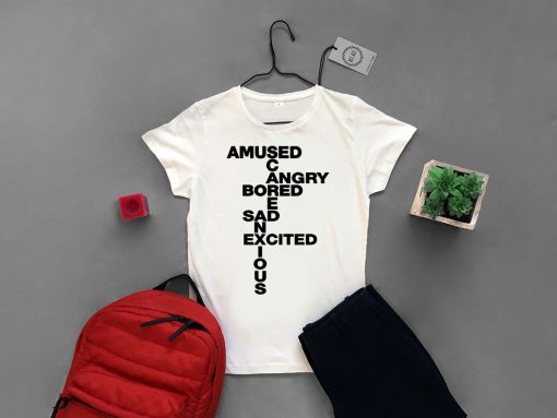 Bored Amused Angry Sad Excited Anxious Scared Mood Classic T-Shirt