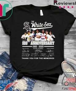 Chicago The White Sox 120th Anniversary 1900-2020 Signature Thank You For The Memories Gift T-Shirt