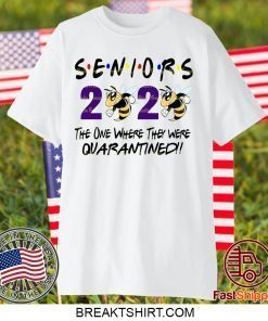 Class Of 2020 Quarantined Senior Friends Class of 2020 Funny Graduation Official T-Shirt