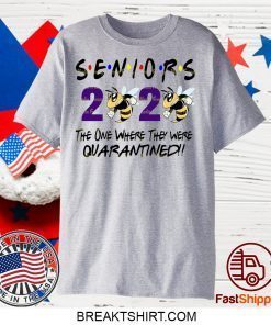 Class Of 2020 Quarantined Senior Friends Class of 2020 Funny Graduation Official T-Shirt