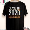 Class of 2020 Quarantined Graduation Senior Quarantine Gift T-Shirt