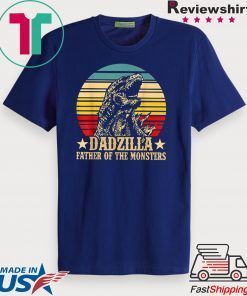 Dadzilla Father Of The Monsters Retro Vintage Sunset Gift T-Shirt