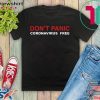 Don't Panic, Coronavirus Free graphic white Official T-Shirts