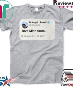 D’angelo Russell Tweet I Love Minnesota Gift T-Shirt