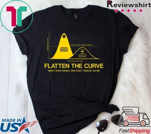 Flatten The Curve Public Health Virus Wash Your Hands Womens T-Shirt