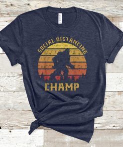 Funny Bigfoot Social Distancing Champ Introvert Antisocial Gift T-Shirt