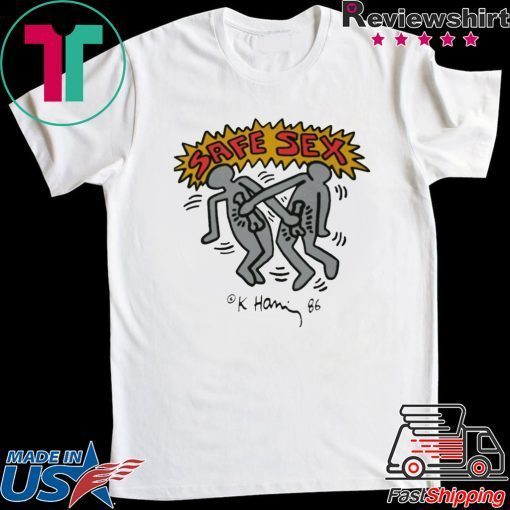 Harry Styles Safe Sex T-Shirt - Keith Haring AIDS SAFE SEX Gift T-Shirt