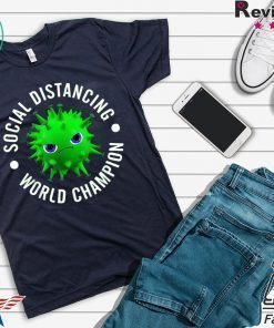 Introvert Virus Social Distancing World Champion short sleeves T-Shirt