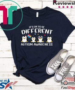 It’s OK To Be Different Cute Penguin World Autism Awareness Gift T-Shirt