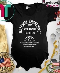 NATIONAL CHAMPIONSHIP WISCONSIN BADGERS 2020 original T-SHIRTS