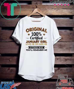 Original 100% Certified January Girl Leopard Birthday Month Gift T-Shirt