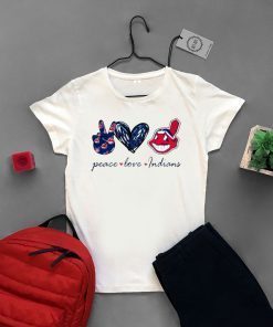 Peace love Cleveland Indians logo Gift T-Shirt