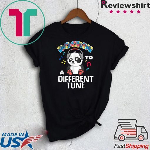 Rockin’ To A Different Tune Panda Autism Awareness Gift T-Shirt