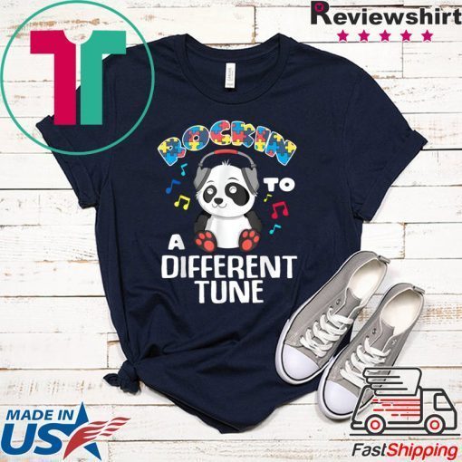 Rockin’ To A Different Tune Panda Autism Awareness Gift T-Shirt