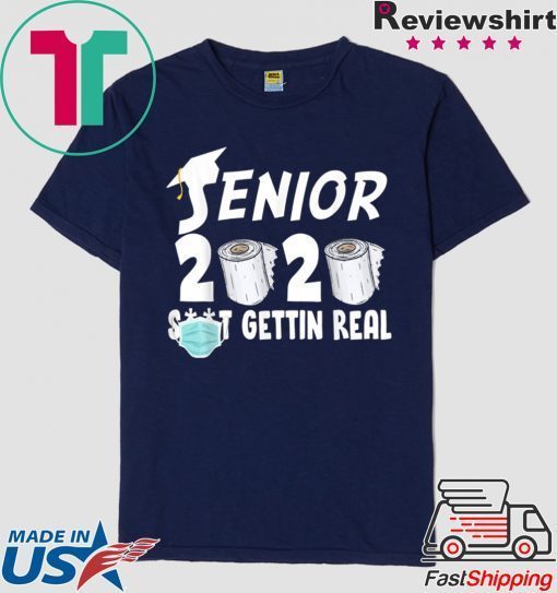 Senior 2020 Shit Gettin Real Funny Toilet Paper Apocalypse WomensWave T-Shirt