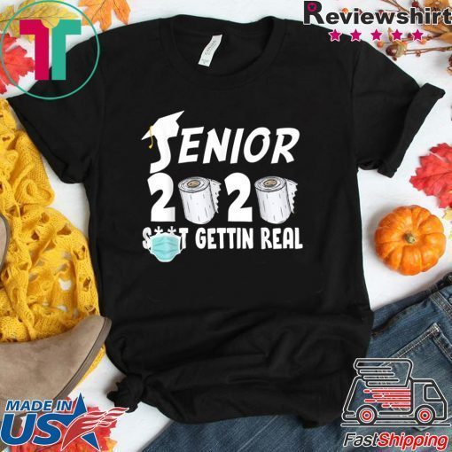 Senior 2020 Shit Gettin Real Funny Toilet Paper Apocalypse WomensWave T-Shirt