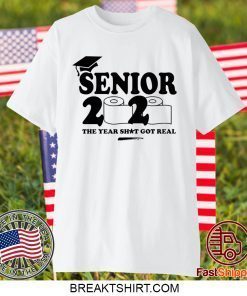 Senior Shirt Class of 2020 T Shirt Funny Social Distancing Stay at Home Quarantined Gift T-Shirt