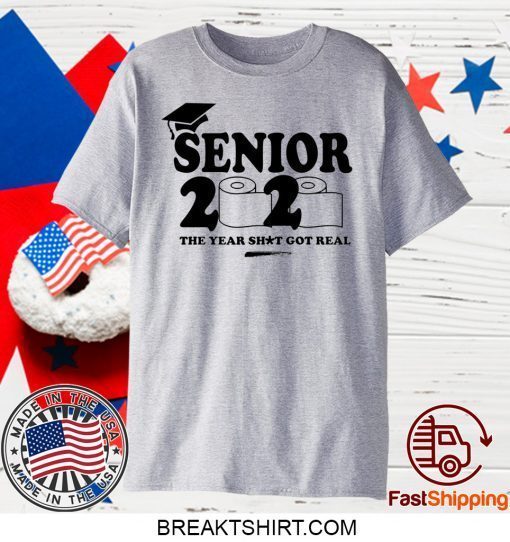 Senior Shirt Class of 2020 T Shirt Funny Social Distancing Stay at Home Quarantined Gift T-Shirt