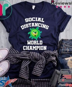 Social Distancing World Champion Funny Introvert Flu Tee Shirts