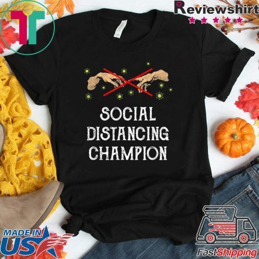 Social Distancing World Champion Funny Introvert Virus Classic T-Shirt