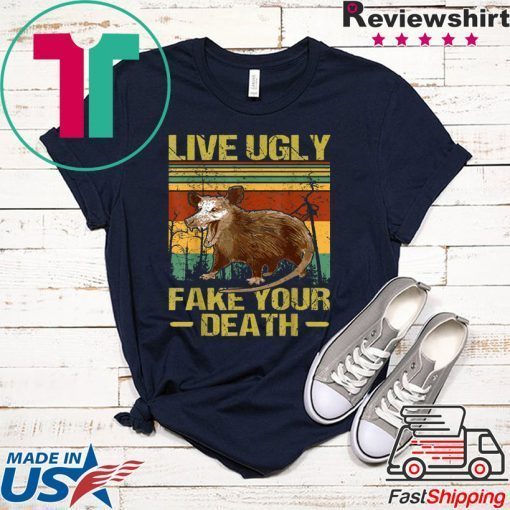 Vintage Live Ugly Fake Your Death Opossum Funny Ugly Cat original T-Shirt