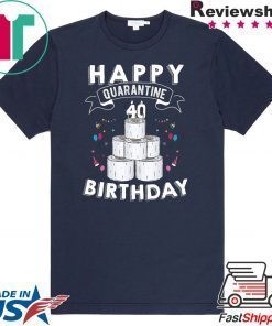 40th Birthday Gift Idea Born in 1980 Happy Quarantine Birthday 40 Years Old T Shirt Social Distancing Limited T-Shirts