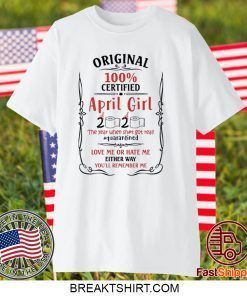 April Girls Birthday 2020 Year When Sh-T Got Real Quarantined Ladies T-Shirt - Quarantine 2020 Birthday Gift T-Shirt