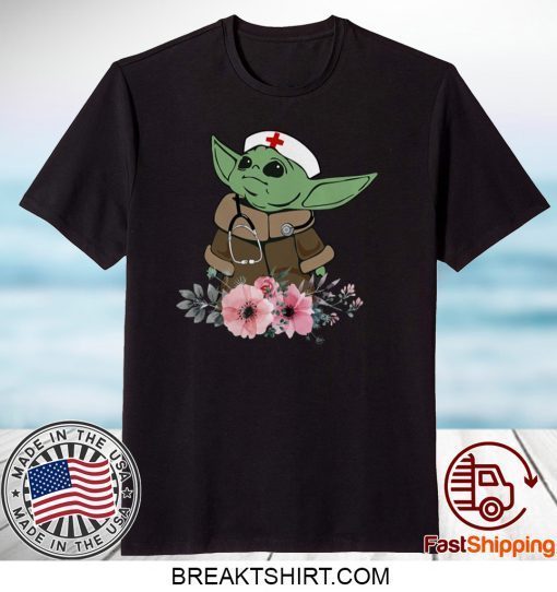 Baby Yoda Nurse Clipart Gift T-Shirt