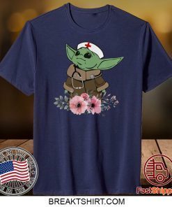 Baby Yoda Nurse Clipart Gift T-Shirt