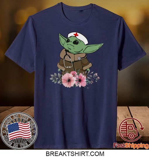 Baby Yoda Nurse Clipart Gift T-Shirt