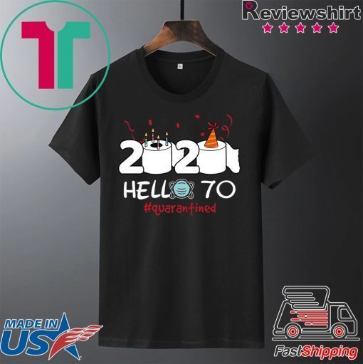 Born in 1950 Birthday Gift Idea 2020 Hello 70 Toilet Paper Birthday Cake Quarantined Social Distancing Classic Gift T-Shirts